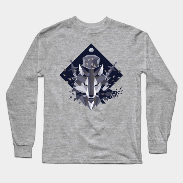 Sif the Great Grey Wolf Long Sleeve T-Shirt by nahamut